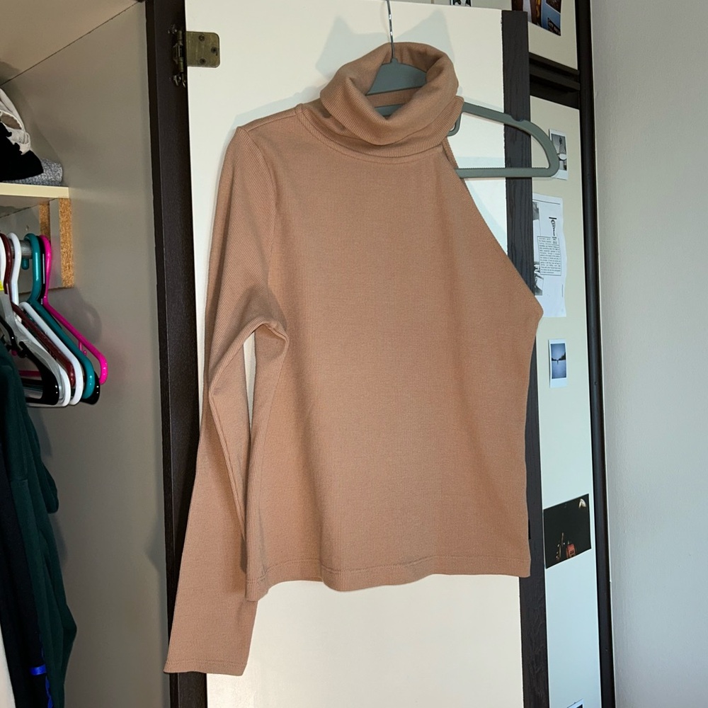 Calvin Klein Jeans One Sleeve Turtleneck
